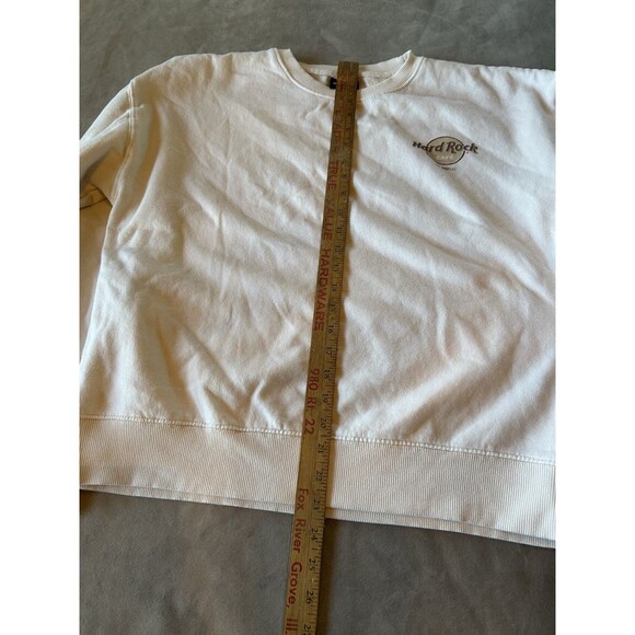 Hard Rock Cafe Los Angeles Crewneck Sweatshirt Medium Beige Pullover - Picture 9 of 9